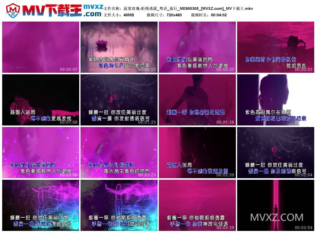 寂寞玫瑰-拒绝透露_粤语_流行_ME800305